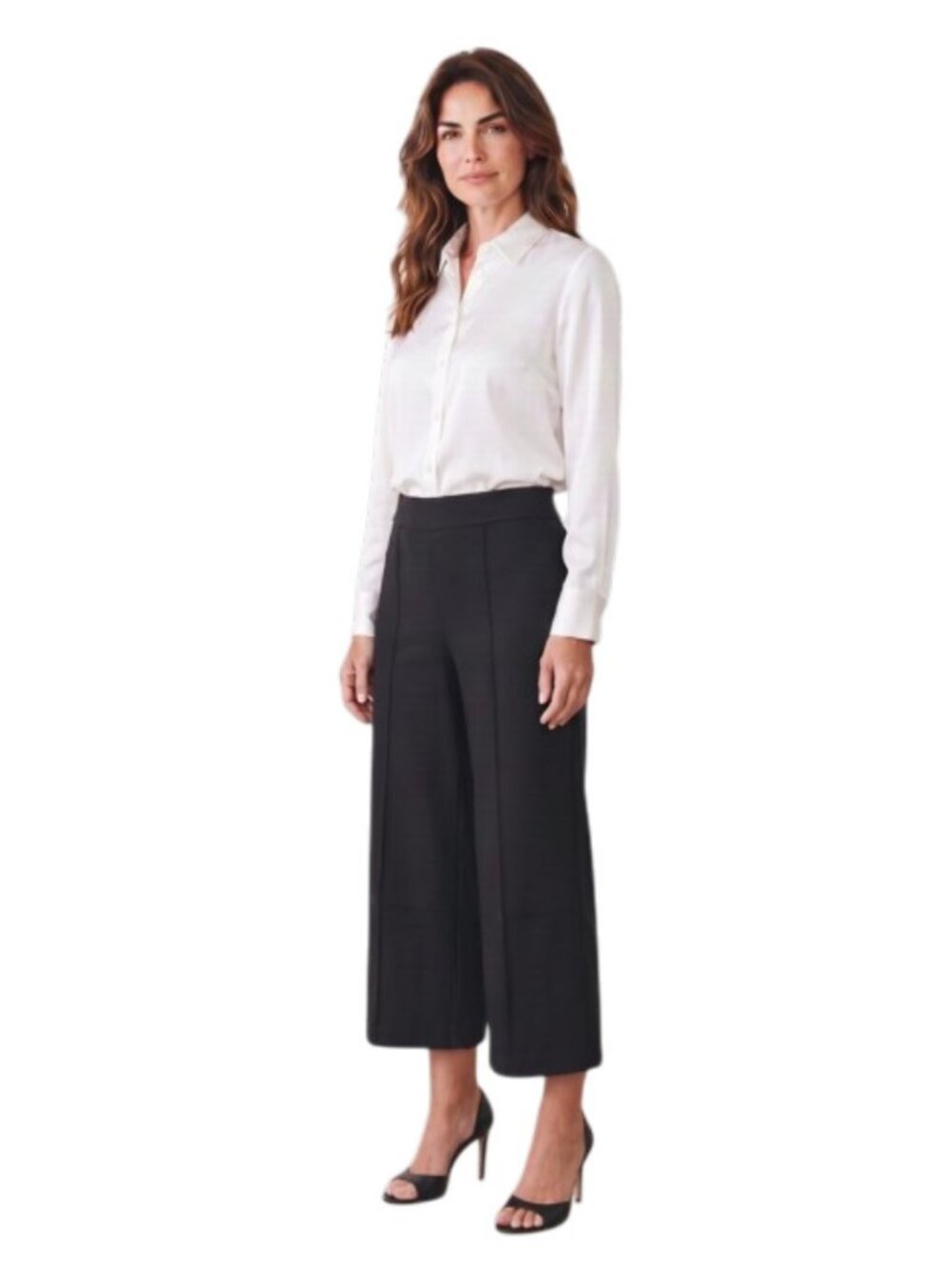 Ann Taylor - Fluid Crepe Series Wide-Leg High Rise Cropped Pant (NWT) Size 6